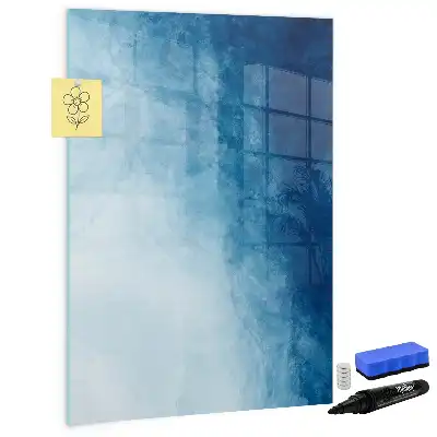 Pizarra magnética decorativa con rotulador diseño con abstracción de agua