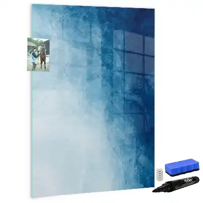 Pizarra magnética decorativa con rotulador diseño con abstracción de agua