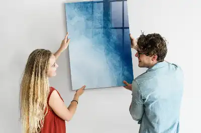 Pizarra magnética decorativa con rotulador diseño con abstracción de agua