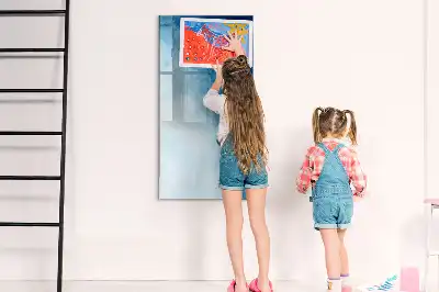 Pizarra magnética decorativa con rotulador diseño con abstracción de agua