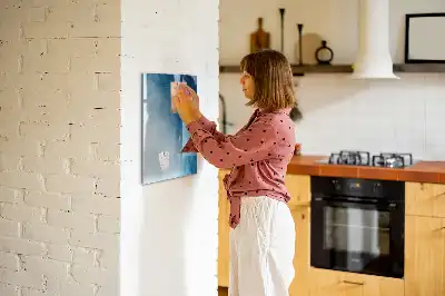 Pizarra magnética decorativa con rotulador diseño con abstracción de agua