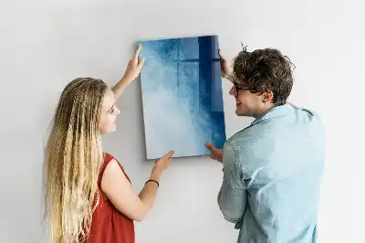 Pizarra magnética decorativa con rotulador diseño con abstracción de agua
