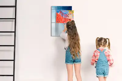 Pizarra magnética decorativa con rotulador diseño con abstracción de agua