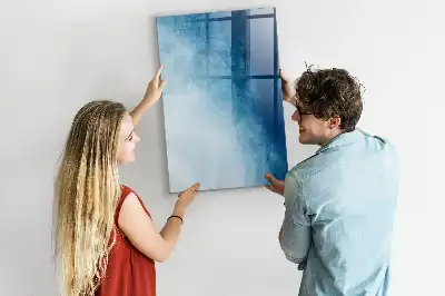 Pizarra magnética decorativa con rotulador diseño con abstracción de agua