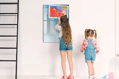 Pizarra magnética decorativa con rotulador diseño con abstracción de agua