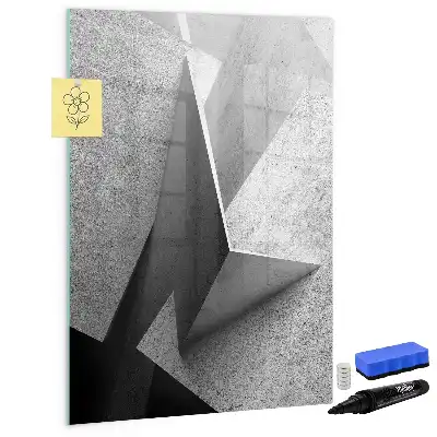 Pizarra magnética decorativa diseño de abstracción geométrica con rotulador incluido