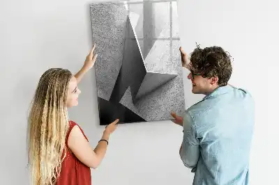 Pizarra magnética decorativa diseño de abstracción geométrica con rotulador incluido