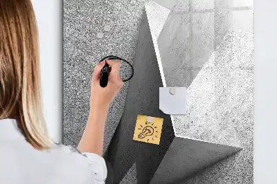 Pizarra magnética decorativa diseño de abstracción geométrica con rotulador incluido