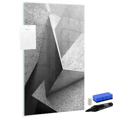Pizarra magnética decorativa diseño de abstracción geométrica con rotulador incluido