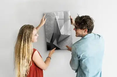Pizarra magnética decorativa diseño de abstracción geométrica con rotulador incluido