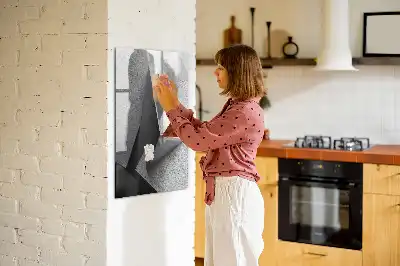 Pizarra magnética decorativa diseño de abstracción geométrica con rotulador incluido