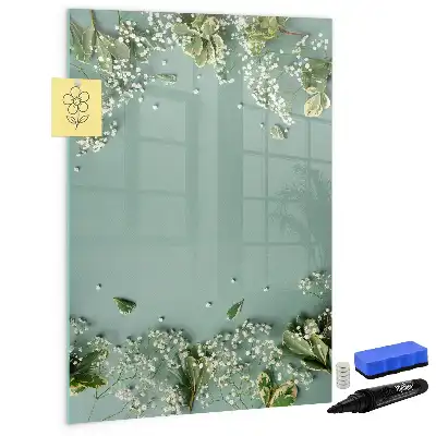 Pizarra magnética decorativa con rotulador modelo Gipsófila