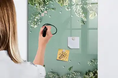 Pizarra magnética decorativa con rotulador modelo Gipsófila