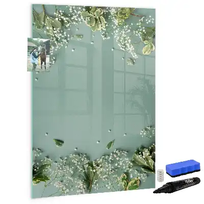 Pizarra magnética decorativa con rotulador modelo Gipsófila