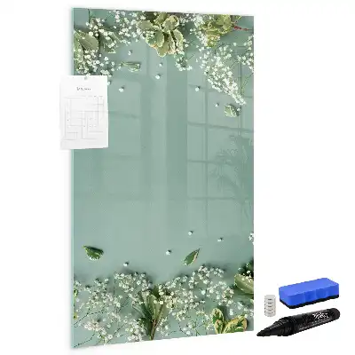 Pizarra magnética decorativa con rotulador modelo Gipsófila