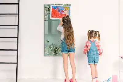 Pizarra magnética decorativa con rotulador modelo Gipsófila