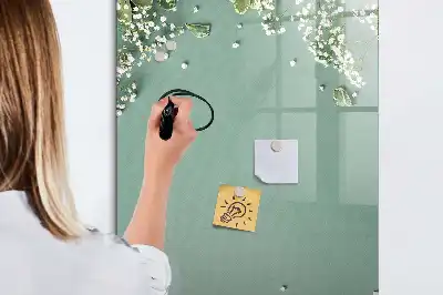 Pizarra magnética decorativa con rotulador modelo Gipsófila