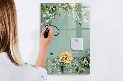 Pizarra magnética decorativa con rotulador modelo Gipsófila