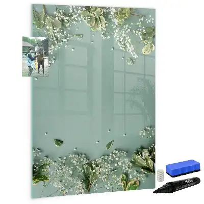 Pizarra magnética decorativa con rotulador modelo Gipsófila