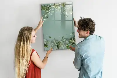 Pizarra magnética decorativa con rotulador modelo Gipsófila