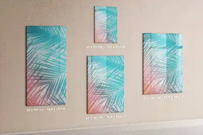 Pizarra magnética decorativa con diseño de hojas de palma y rotulador incluido