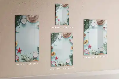 Pizarra magnética de cristal borrable diseño composición de verano