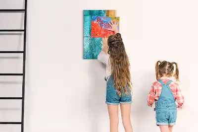 Pizarra magnética decorativa con rotulador de diseño playa marina