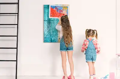 Pizarra magnética decorativa con rotulador de diseño playa marina