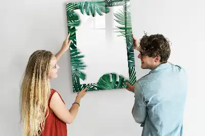 Pizarra magnética decorativa con diseño de marco de monstera y rotulador incluido