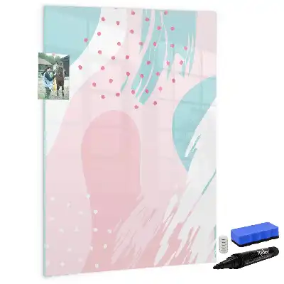 Pizarra magnética de cristal borrable con diseño de abstracción de patrones