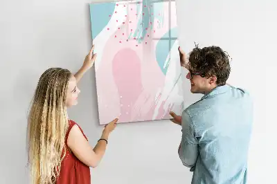 Pizarra magnética de cristal borrable con diseño de abstracción de patrones