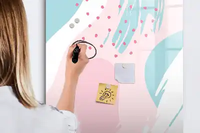 Pizarra magnética de cristal borrable con diseño de abstracción de patrones