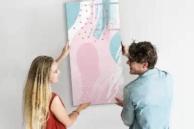 Pizarra magnética de cristal borrable con diseño de abstracción de patrones