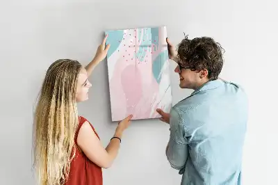 Pizarra magnética de cristal borrable con diseño de abstracción de patrones