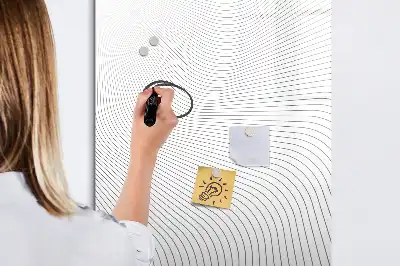 Pizarra magnética decorativa con rotulador líneas grises