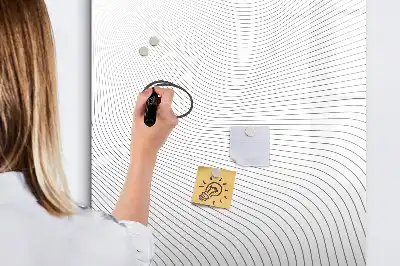 Pizarra magnética decorativa con rotulador líneas grises