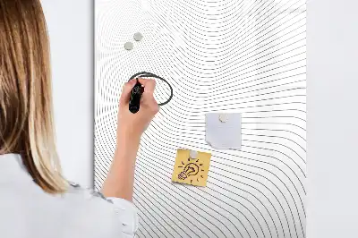 Pizarra magnética decorativa con rotulador líneas grises