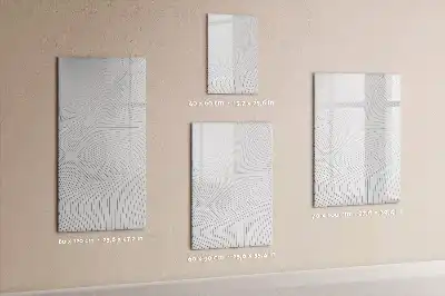 Pizarra magnética decorativa con rotulador líneas grises