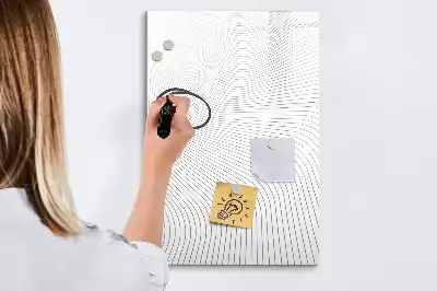 Pizarra magnética decorativa con rotulador líneas grises