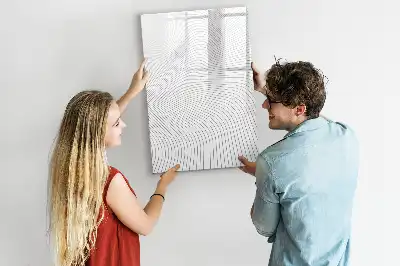 Pizarra magnética decorativa con rotulador líneas grises