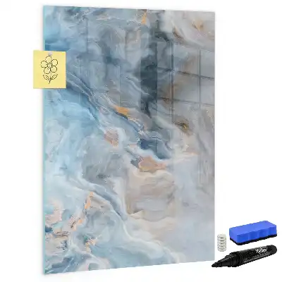Pizarra magnética decorativa con rotulador con diseño de patrón de mármol