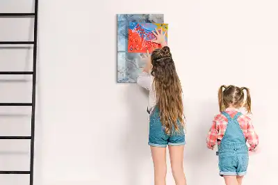 Pizarra magnética decorativa con rotulador con diseño de patrón de mármol