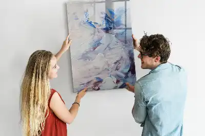 Pizarra magnética de cristal borrable con diseño de abstracción pictórica
