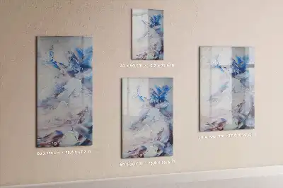 Pizarra magnética de cristal borrable con diseño de abstracción pictórica