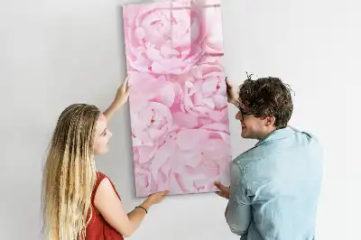 Pizarra magnética de cristal borrable decorada con diseño de flores de verano