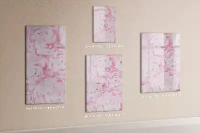 Pizarra magnética de cristal borrable decorada con diseño de flores de verano