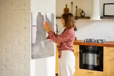 Pizarra magnética decorativa con rotulador diseño de manchas de pintura