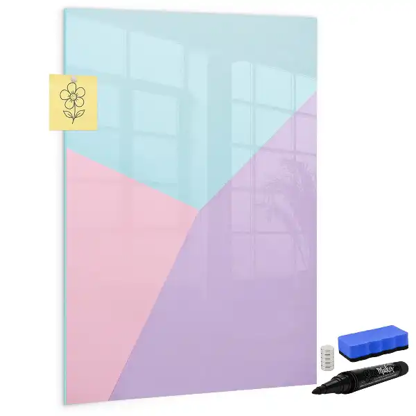 Pizarra magnética decorativa con rotulador con patrón pastel