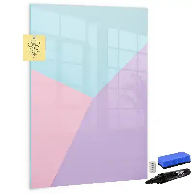 Pizarra magnética decorativa con rotulador con patrón pastel