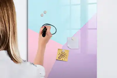 Pizarra magnética decorativa con rotulador con patrón pastel